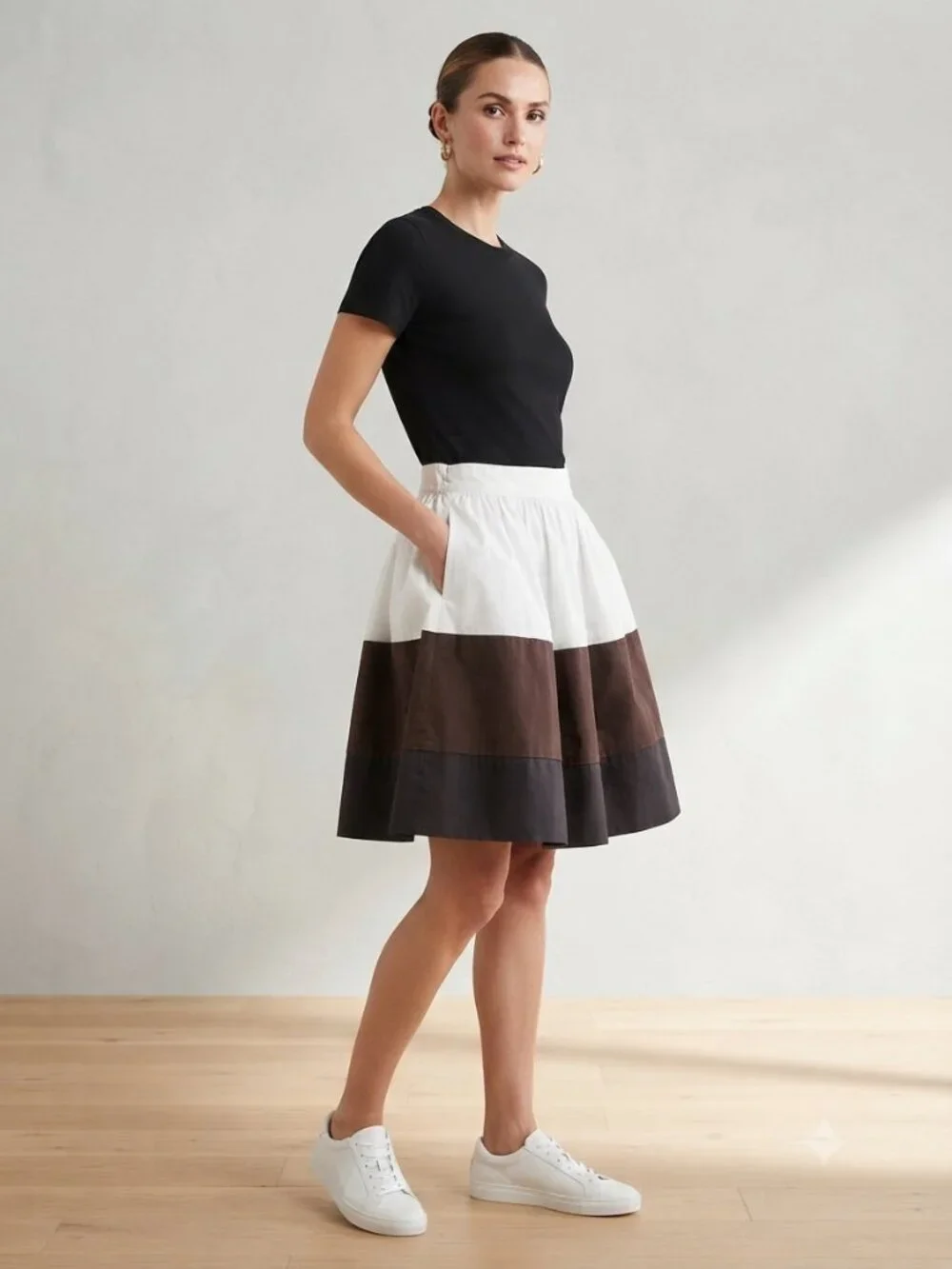 NWT Kate Spade Colorblock Coreen Pleated Skirt Size 8